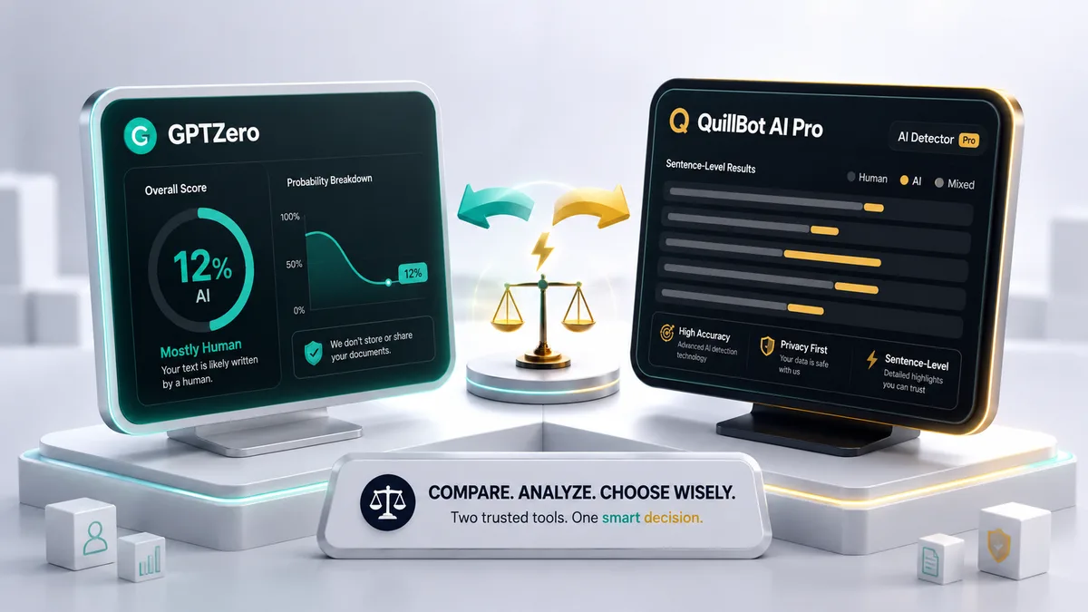 GPTZero vs QuillBotAI Pro: Which AI Detector Should You Use in 2026?