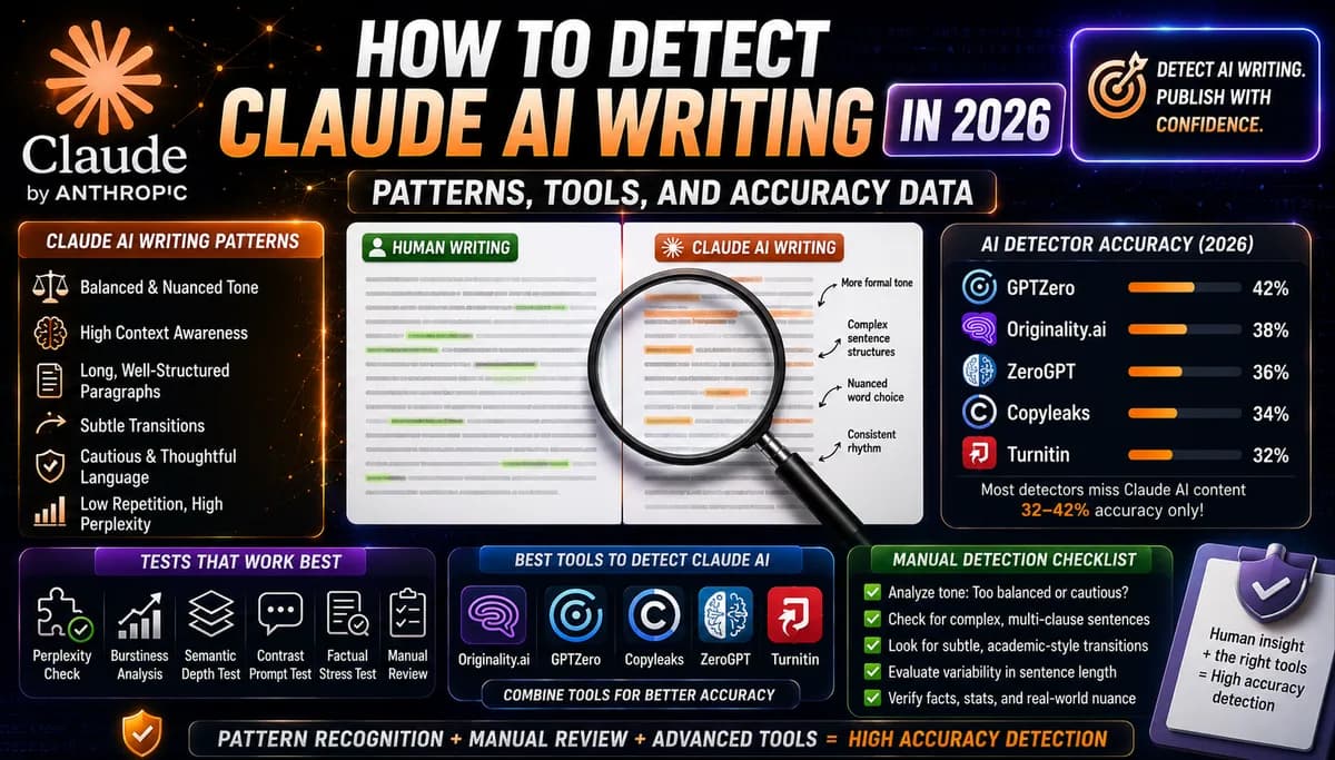 How to Detect Claude AI Writing in 2026 — Patterns, Tools, and Accuracy Data